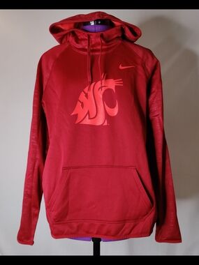 Nike Men’s Cardinal Red Pullover Hoodie with Team Logo